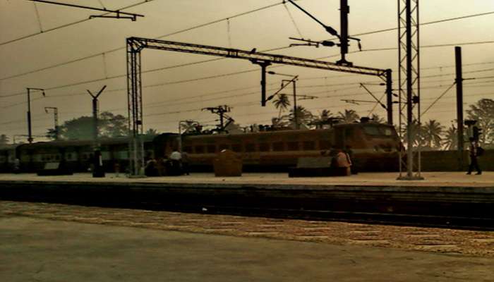 Morning view at Samalkot railway station