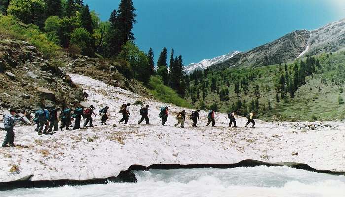 Trekkers at Tapovan Trek