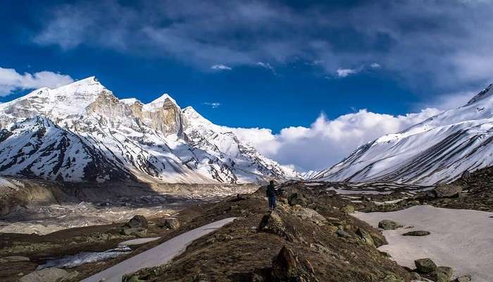 The majestic view of Gangotri Glacier