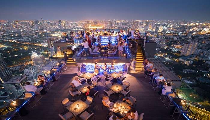 The view of Vertigo and Moom Bar rooftop.