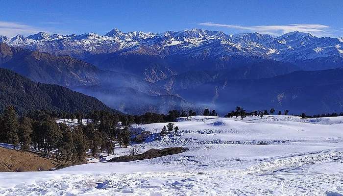 पर्यटकों के लिए ठंडी सर्दी: उत्तरकाशी में बर्फबारी