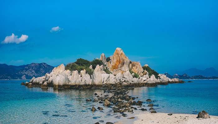 A wonderful view of beach overlooking the sea