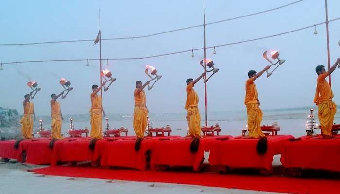 Assi Ghat is where the Assi River meets the holy Ganga