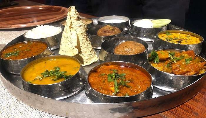 Rajasthani food thali.