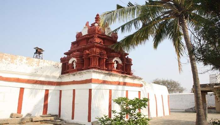 A delightful view of hilltop temple in Karnataka