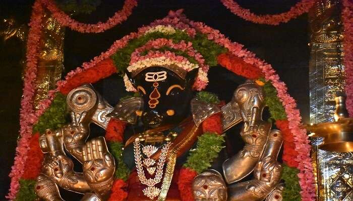 The deity of the Varahi Amman Temple in Ambattur