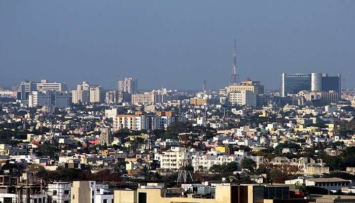 Panoramic view of the city Chennai