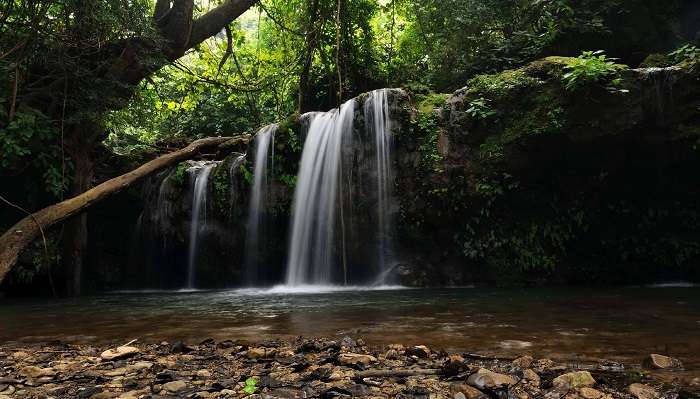 Corbett Waterfall is one of the best places to visit in Jim Corbett 