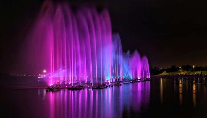 Musical fountain of Indira Gandhi Musical Fountain Park