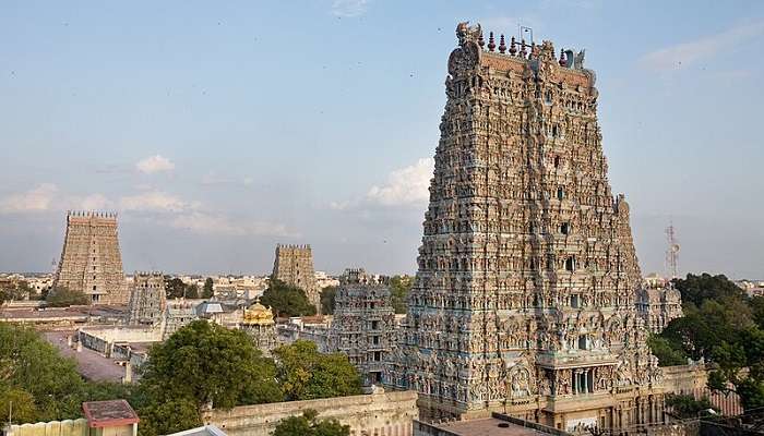 The Madurai temple is the best place to visit in South India in May.
