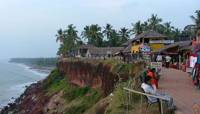 Varkala Beach view in Kerala