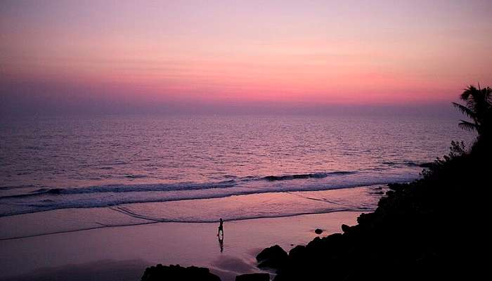 Varkala Beach during sunset