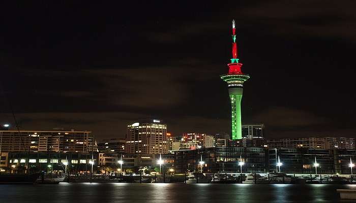 The Sky Tower in Auckland, the tallest free-standing structure in the Southern Hemisphere