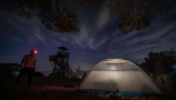 Night view of Skandagiri