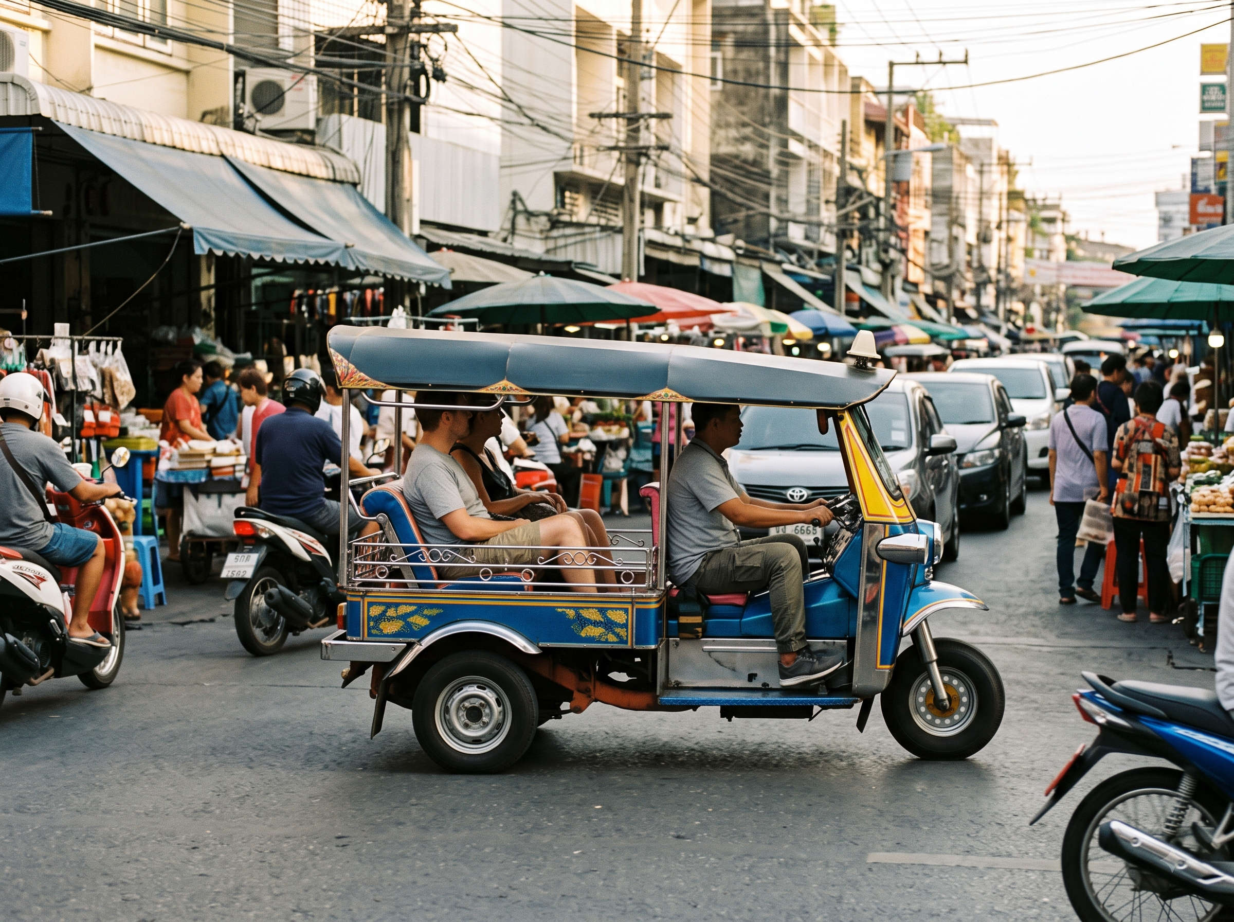 Tuk-tuk on a Bangkok street.