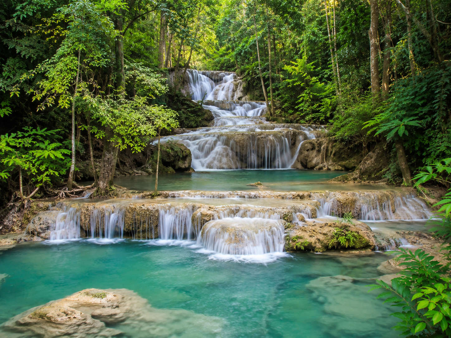 Erawan Falls seven-tier trek, Thailand