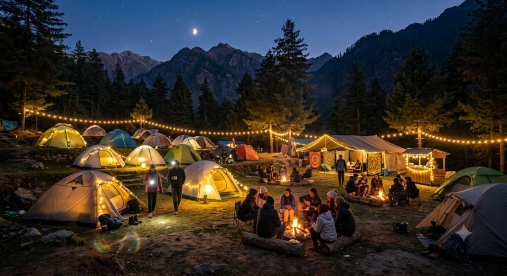 Camping festivals and nights in Kasol Camping