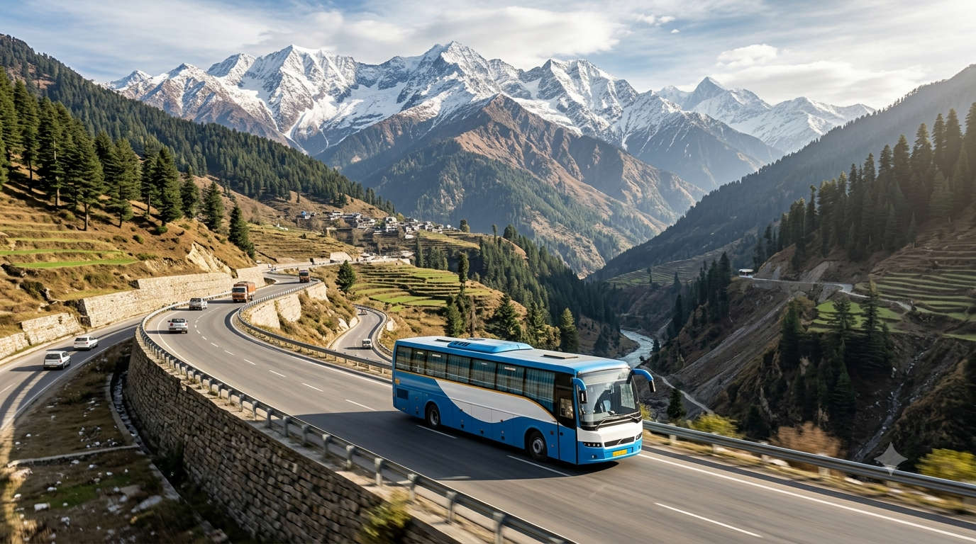 Delhi to Manali Bus Route and Distance