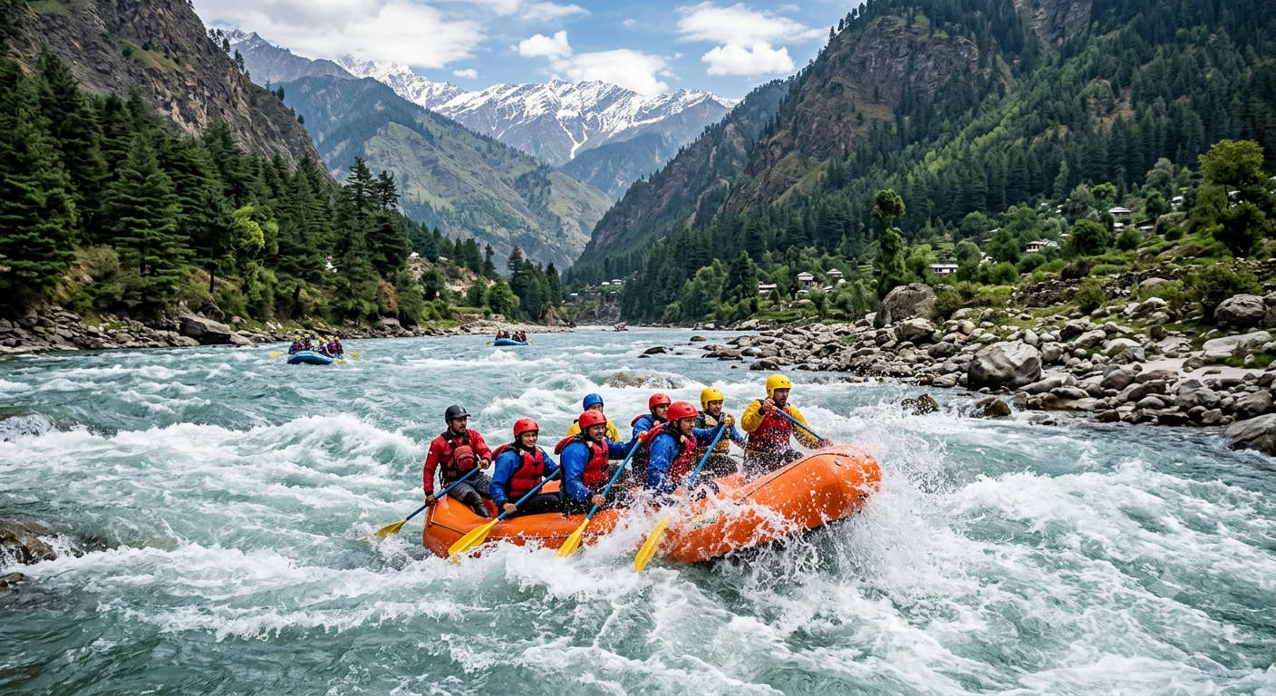 Rafting Stretches And Rapid Grades In Kullu