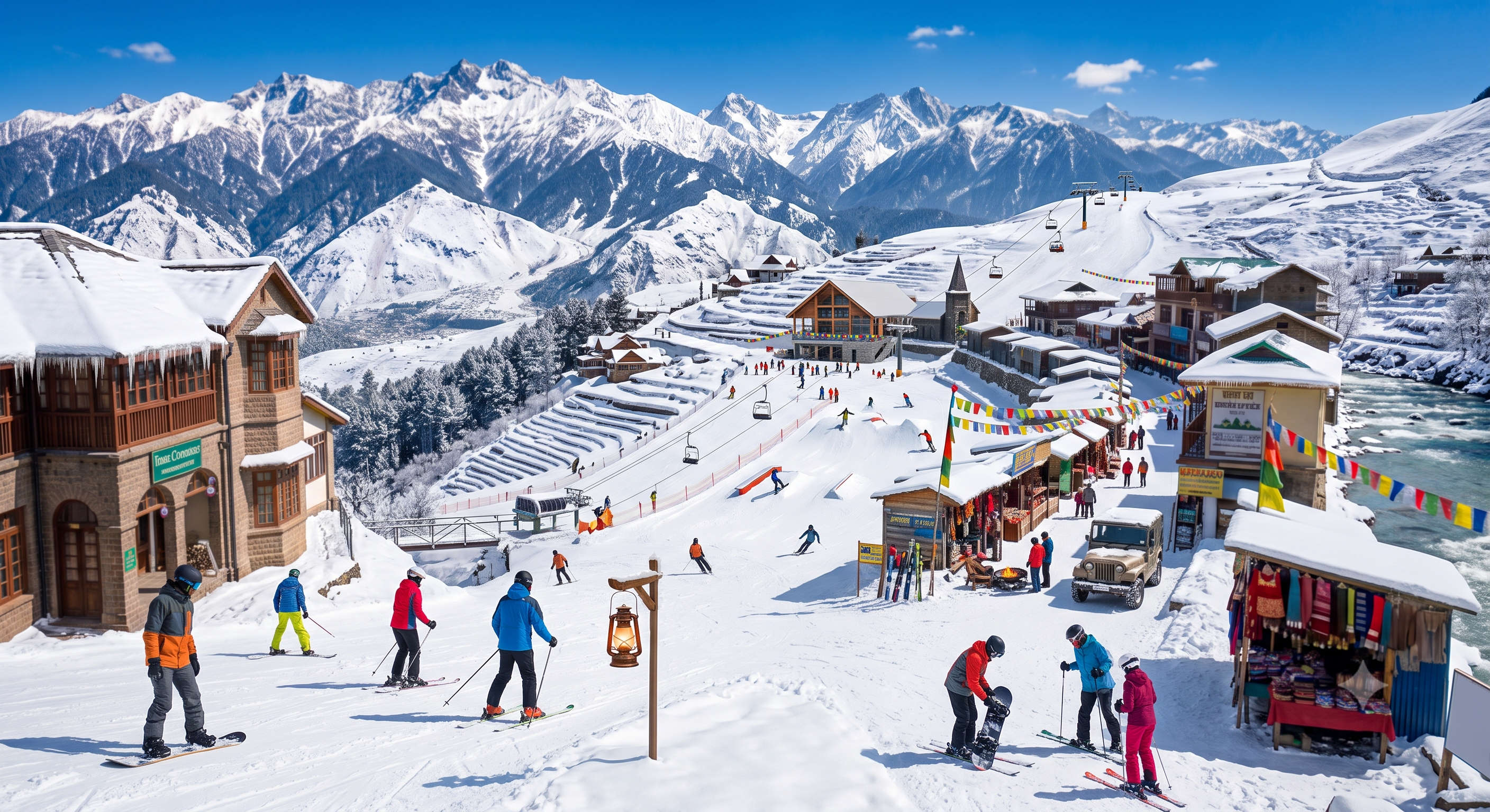 Snow activities in Himachal in December