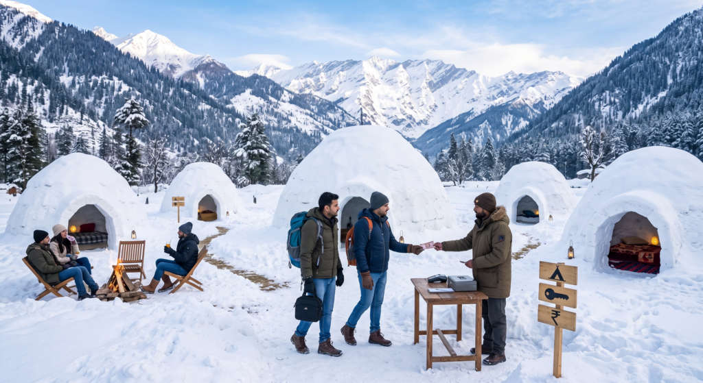 How much does an igloo stay in Manali cost_