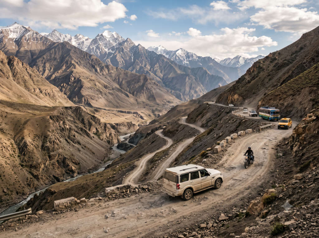 How to Reach Kaza from Manali By Bus Taxi & Self-Drive