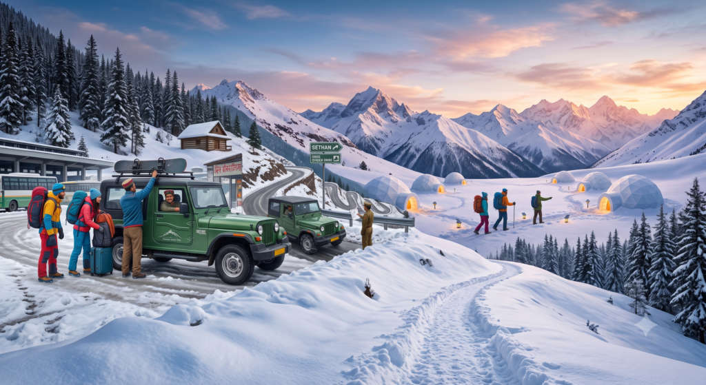 How to reach the Sethan igloos, step by step
