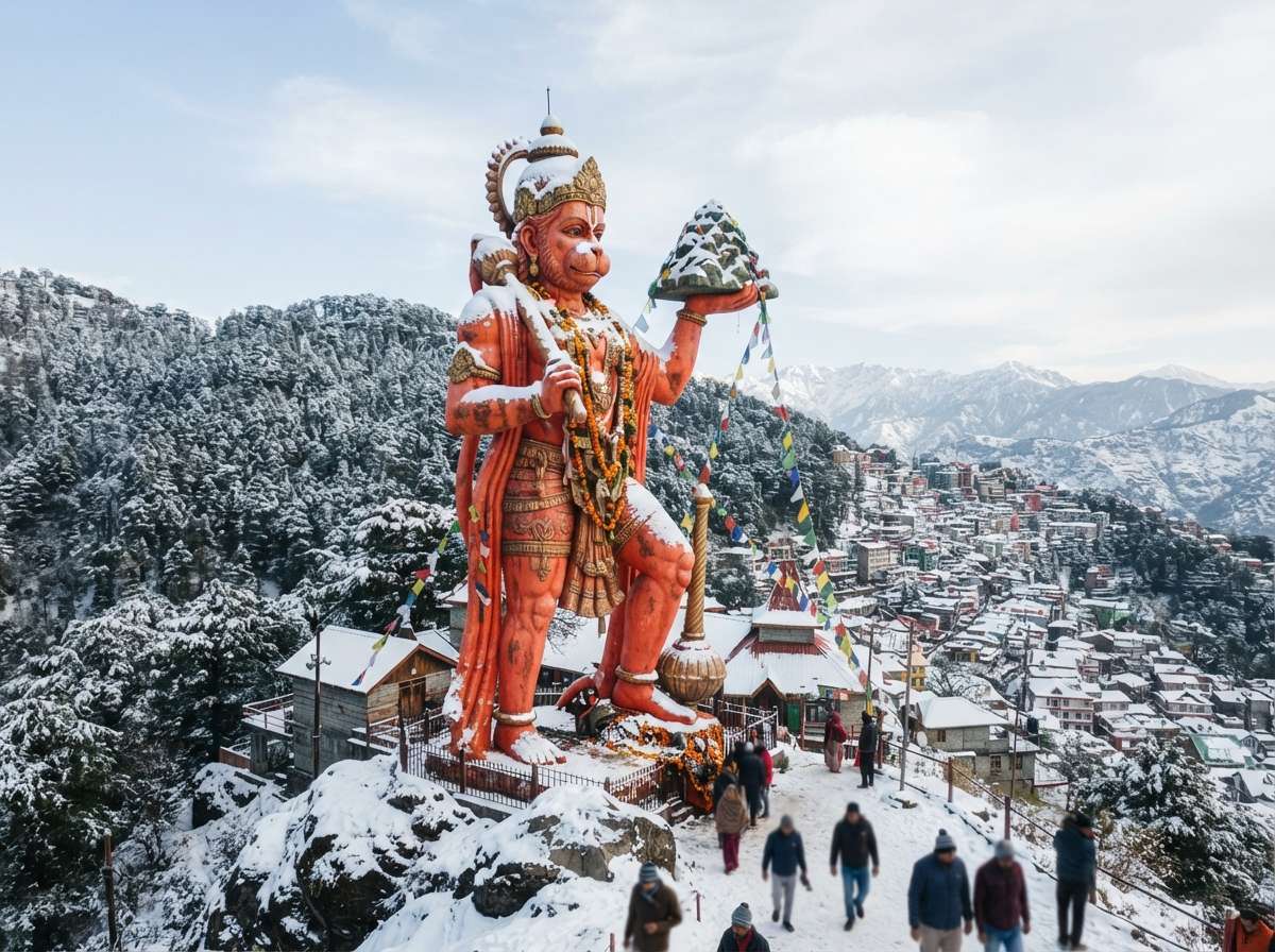 snowfall-in-shimla-jakhoo-hill-in-winter