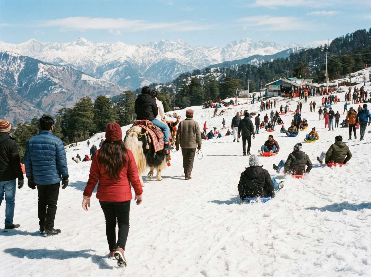 snowfall-in-shimla-kufri-snow-slopes